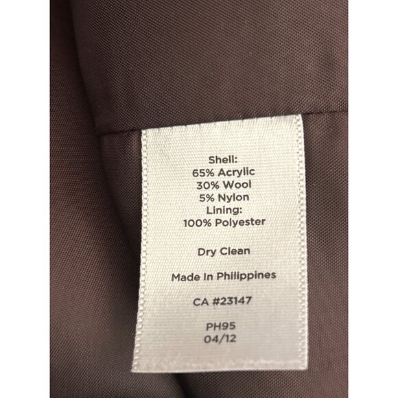 Talbots Women's Red Tweed Double-Breasted Jacket Size 8 Fallcore Academia Preppy - Picture 5 of 5